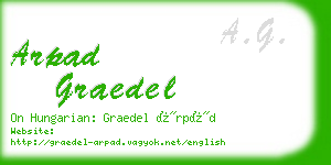 arpad graedel business card
